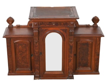 Antique Victorian Style Carved Mahogany Cabinet