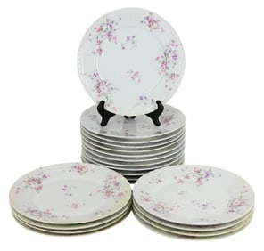 20 Theodore Haviland Limoges Flowered Dinner Plate