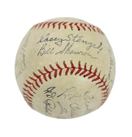 Vintage 1950's Major Baseball w Printed Signature