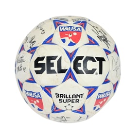 Womans Soccer Team USA Signed Ball Heather Mitts