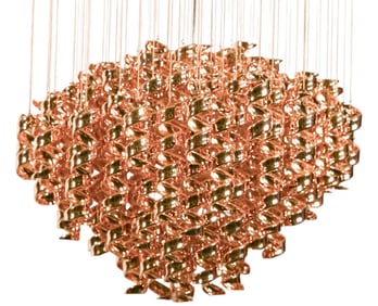 MC Zero Quattro Italian Brass Coil Chandelier