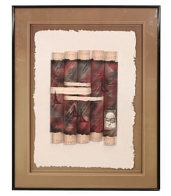 Lear Handmade Paper Mixed Media Collage
