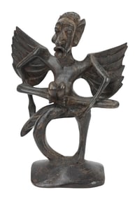 Hard Wood Hand Carved Pazuzu Demon Statue