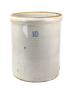 Antique Stoneware Salt Pottery #10 Pickling Crock