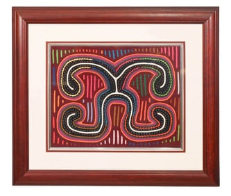 Framed Columbian Hand Made Art Work Textile
