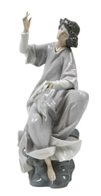 Lladro Angel with Tambourine Porcelain Figurine
