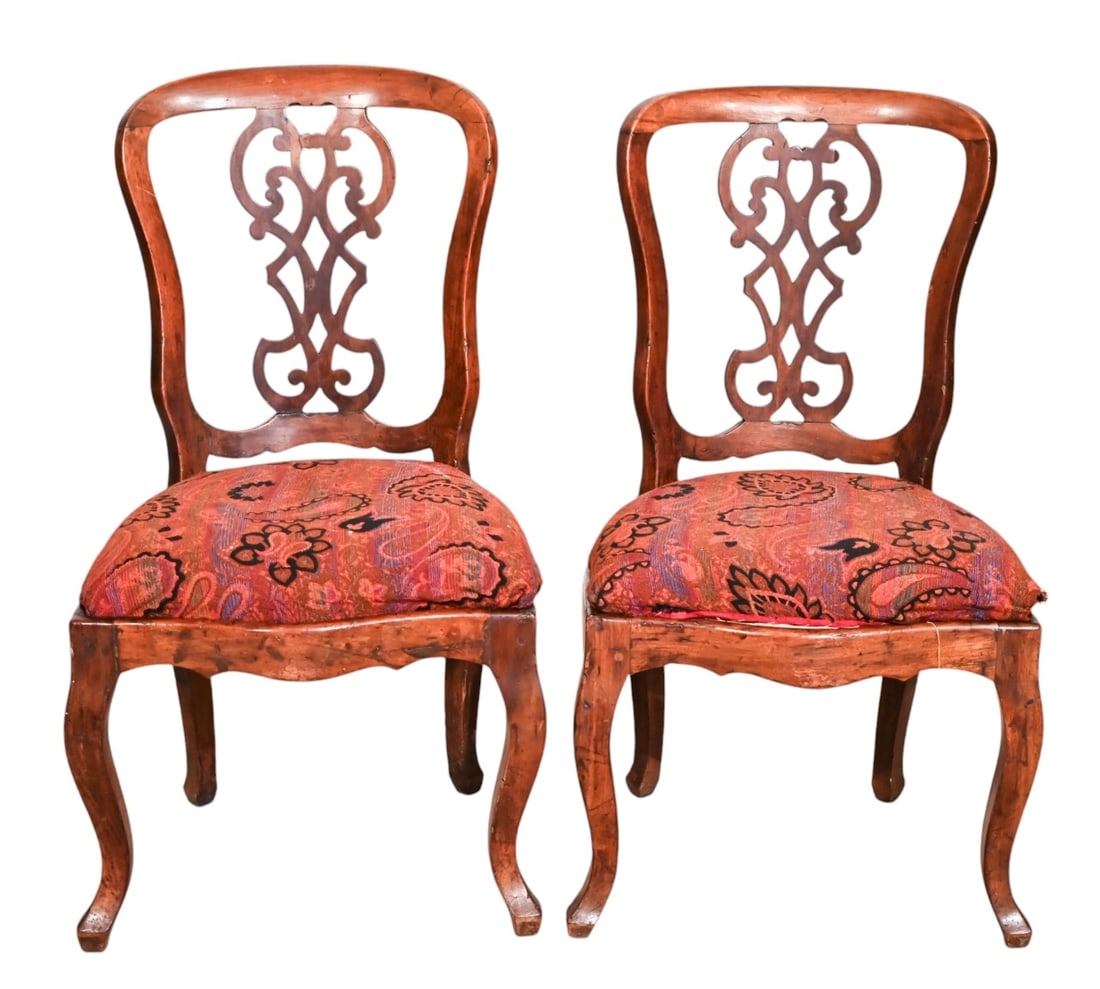 Antique Chippendale Carved Upholstered Chairs.: Antique Chippendale Style Carved Upholstered Chair.Measures 36 inches x 20 inches x 18 inches set height 18 inches.