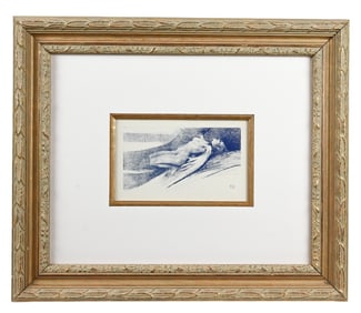 Emile Berckmans Lithograph Elle Devient w COA