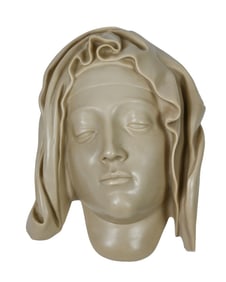Head of the Virgin Cold Marble Cast