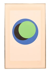 Genevieve Claisse Geometric Abstract Silkscreen