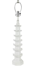 Chinoisserie Stacked Pagoda Motif Table Lamp