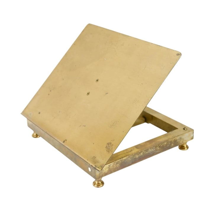 Antique Brass Adjustable Table Top Book Stand (1 of 8)