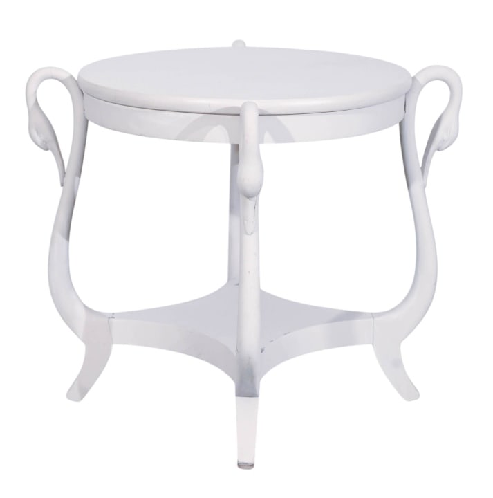 Antique Jacobean Carved Swan Leg Side Table (1 of 12)