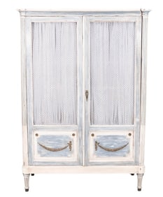 Antique Mercier Freres Distressed Painted Armoire