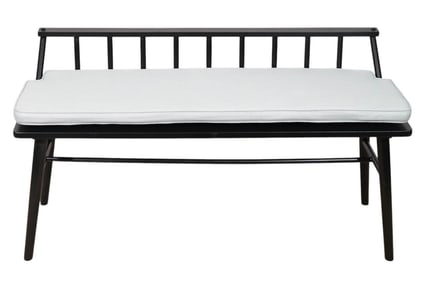 Walker Edison Spindle Low Back Painted Bench