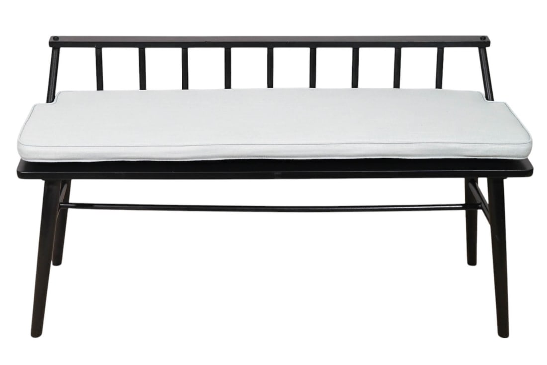 Walker Edison Spindle Low Back Painted Bench (1 of 18)