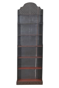 Antique Rustic Hand Made and Painted Shelf Tower