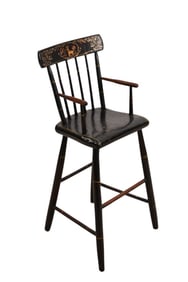 Antique Windsor Hand Painted Childs High Chair