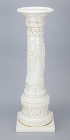 Capodimonte White Porcelain Column Form Pedestal