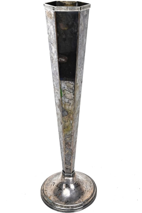 Antique Sheffield 20" Tall Hexagonal Plated Vase (1 of 9)