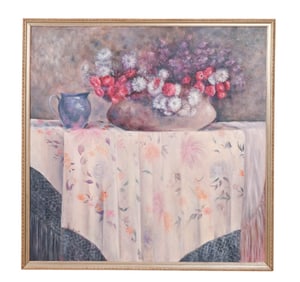 Yecalsik Signed Oil Painting Table Top Still Life