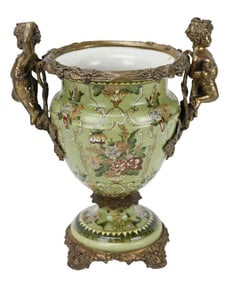 JUWC United Wilson 1897 Porcelain & Bronze Urn
