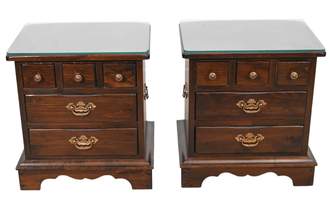 Pennsylvania House Glass Top Side Tables (1 of 7)