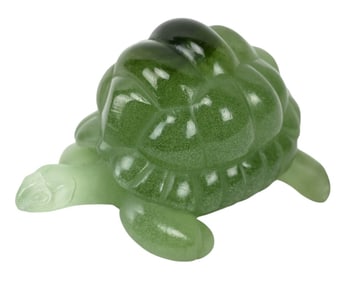 Daum France Signed Art Glass Sea Turtle