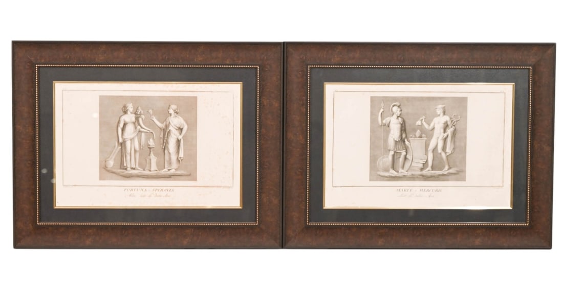 2 Antique Carattoni / Miliarini Engravings Framed (1 of 8)