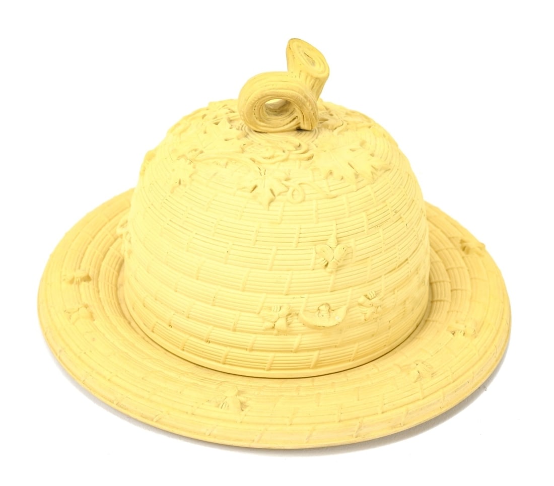 Antique Schiller Caneware Pottery Bee Hive Compote (1 of 12)