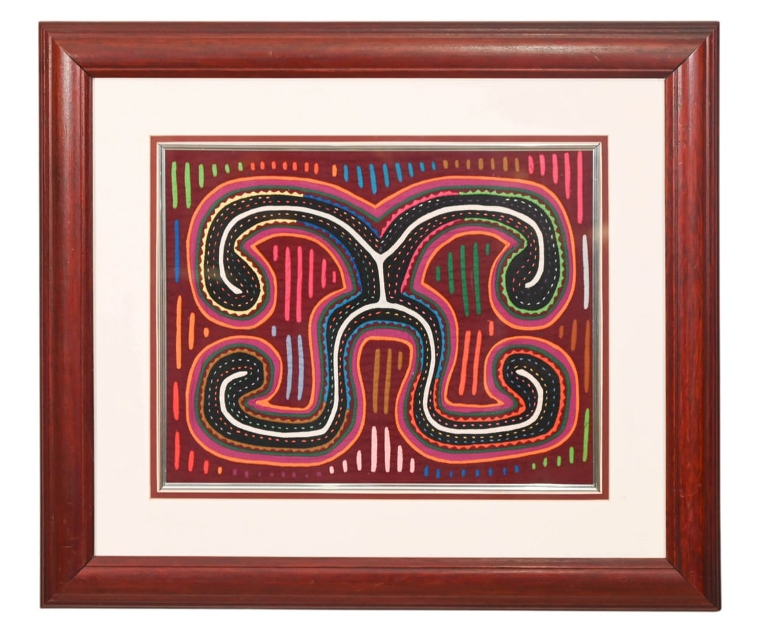 Framed Columbian Hand Made Art Work Textile (1 of 9)