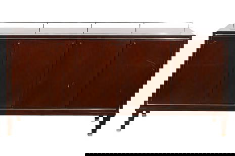 Baker Regency Style Sideboard Credenza: Baker Furniture Barbara Barry Modern Regency Mahogany Sideboard Credenza. Some minor scratches on the surface.Measures 32 inches x 69 inches x 18 inches.