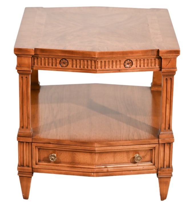 French Provincial Carved Walnut Side Table (1 of 12)