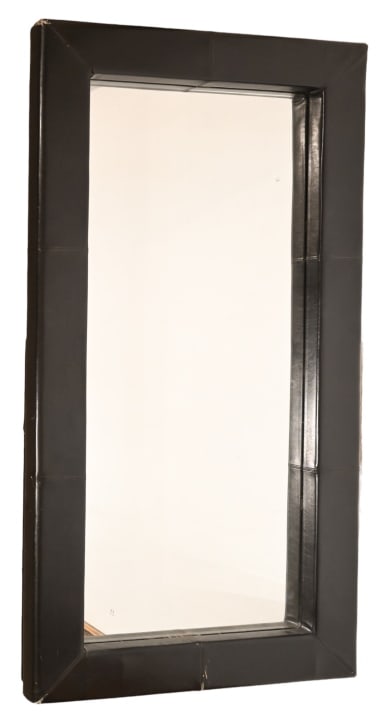 Large Contemporary Leather Mirror (1 of 9)