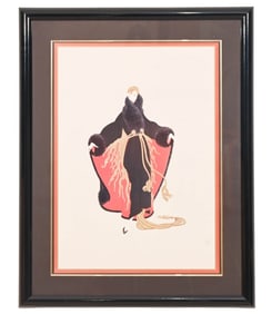 Erte "Faubourg St. Honore" Offset Lithograph