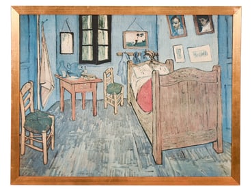 Van Gogh Print on Canvas Board The Bedroom