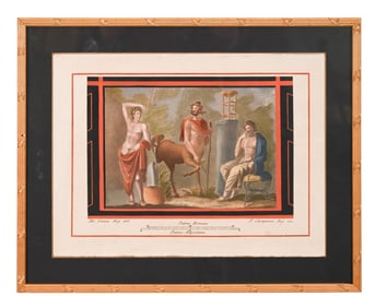 18th C Campana & Vanni Color Engraving Centaur