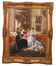 After Boutibonne Impressionist Oil Painting Women