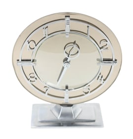 Smiths Art Deco Mirrored & Chrome Electric Clock