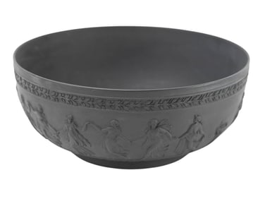 Antique Wedgwood Black Basalt Pattern Fruit Bowl