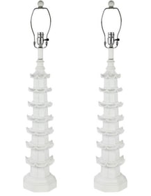 Chinoisserie Stacked Pagoda Motif Table Lamp