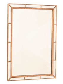 Contemporary Style Gilt Beveled Wall Accent Mirror