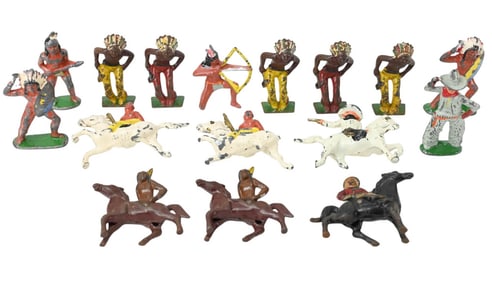 Manoil / Barclay Die Cast Cowboys Indians 1930's