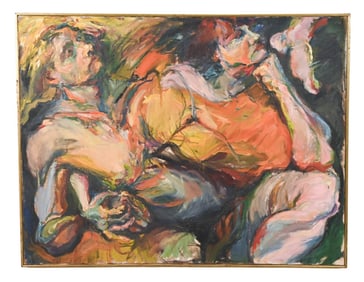 Elizabeth Silver Expressionist Acrylic Painting