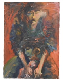 Elizabeth Silver Expressionist Acrylic Painting