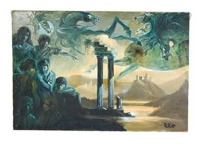 Rodolpho Zito Signed Oil Painting The Apocalypse