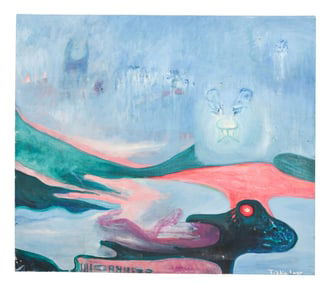 Tibbie Levy Signed Expressionist Oil Painting