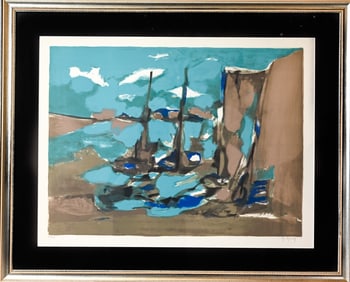 Marcel Mouly Signed Color Lithograph Amsterdam