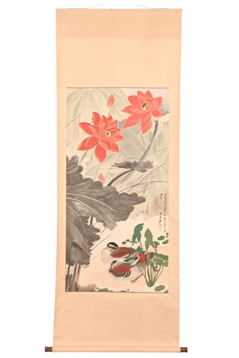 After Zhang Daqian Chinese Scroll Painting Ducks (1 of 13)