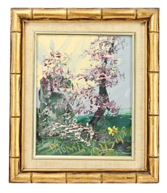 Morris Katz Signed Oil Painting of Landscape 1998